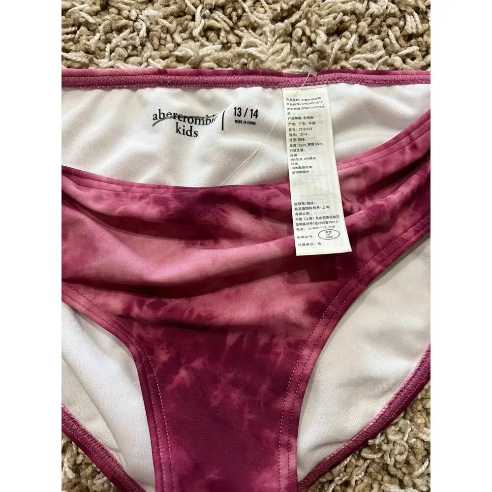 NWT❤️Abercrombie big kids Tie Die bikini bottom sz13-14